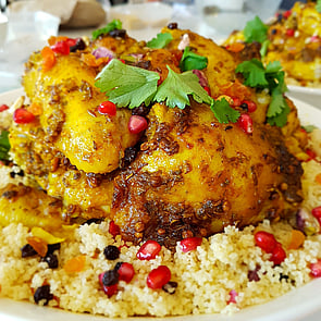 Moroccan Chicken with Jewelled Cous Cous