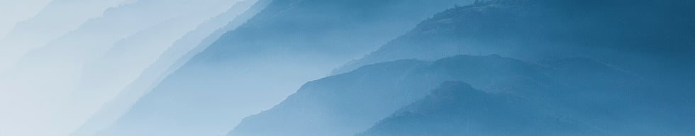 Misty blue mountains