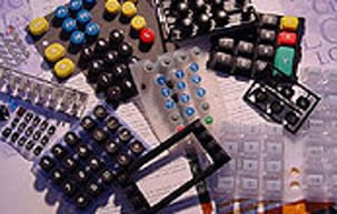 Samples of silicone keypads