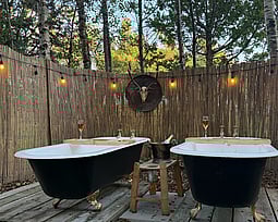 Outdoor claw-foot baths