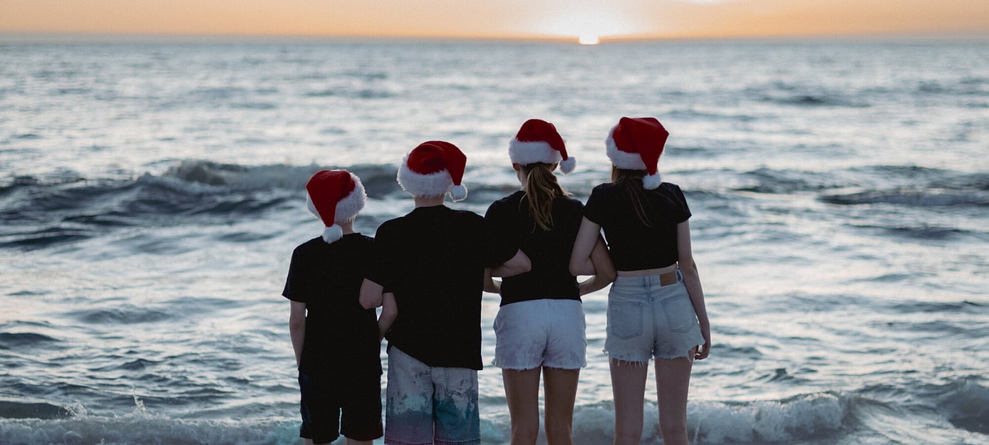 Christmas beach shoot sunset