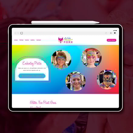 Glitter Foxx website design