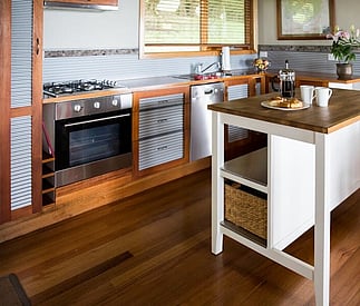 fully equipped kitchen including the island bench
