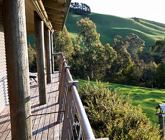 expansive deck and southern countryside view