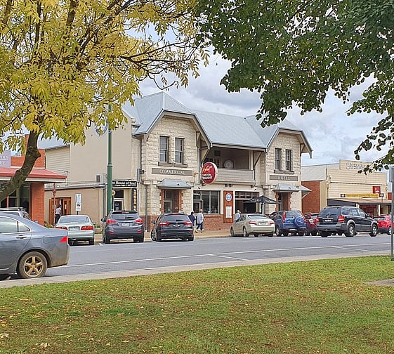 Yarragon Main Street from the roadside park