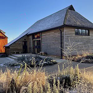 The Sussex Barn on a frosty morning