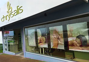 3 of the photos I took are on display in the window