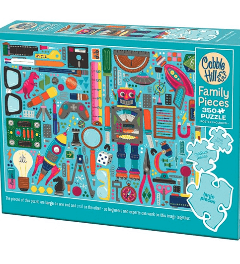 Cobble Hill 350 Family Puzzle Nerdy Junk Drawer $ 29.95