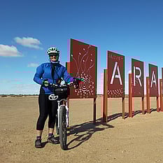 The cyclist near Marree