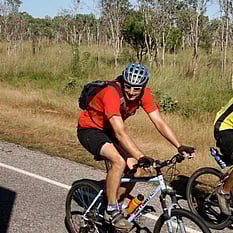 Cyclists - Outback road