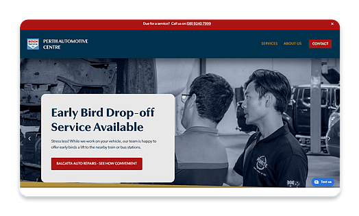 Perth Automotive Center website and brand refresh