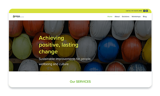 PSB Solutions website home page