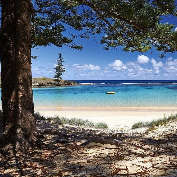 Shot of blue waters at a beach