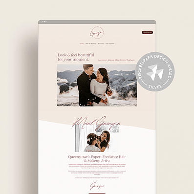 A screenshot of Georgie's website.