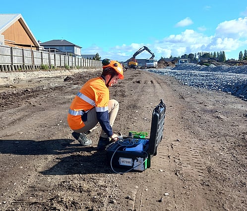 scientists using Vibration Monitoring equipment