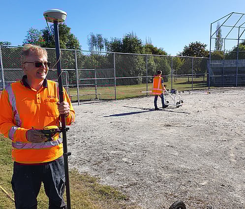 Scientist Using Deep Metal Detection Survey Equipment