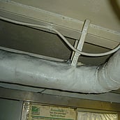 Asbestos rope matting to pipe work