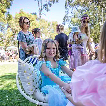 Young Girl talking to Fairy