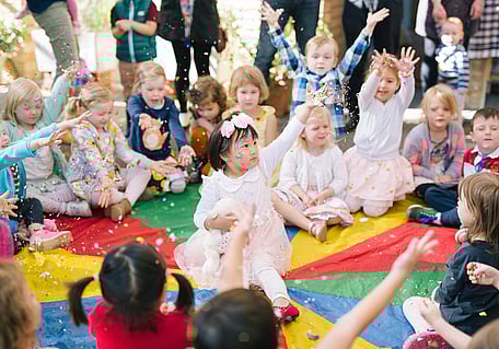 Children Playing with parachute