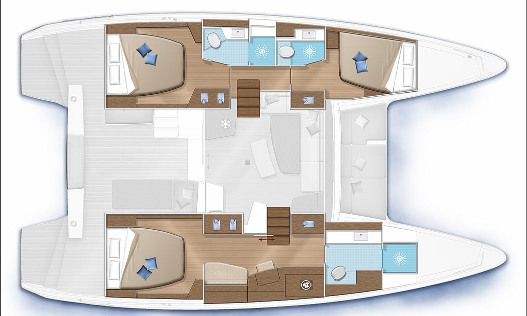 3-cabins layout