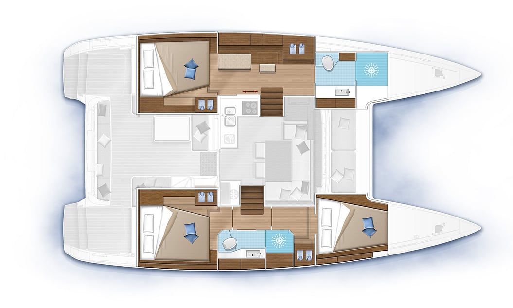 3-cabins layout