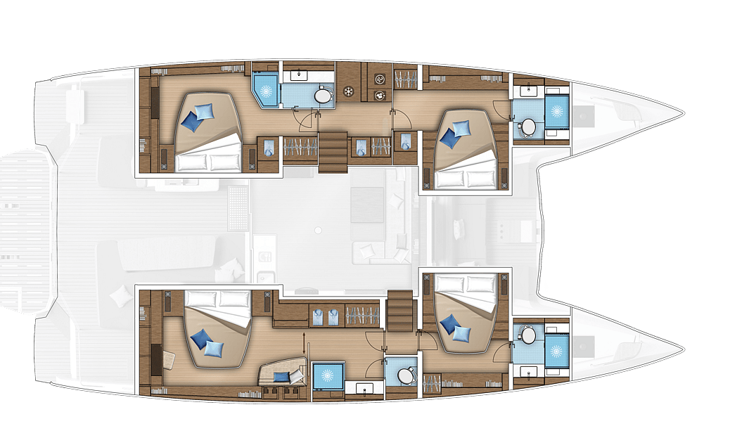 4-cabins layout