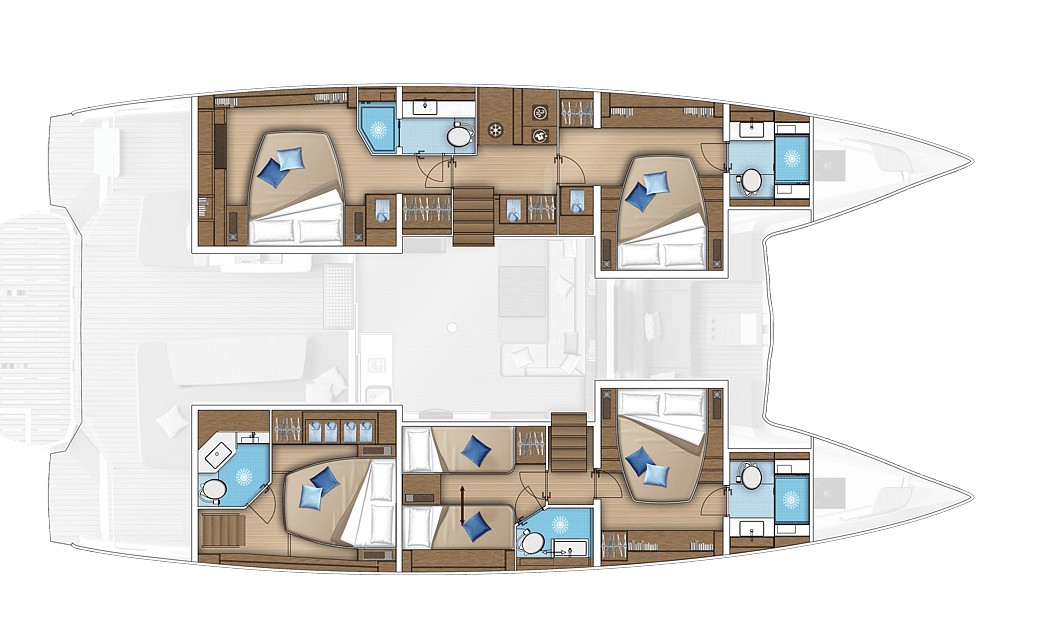 5-cabins layout