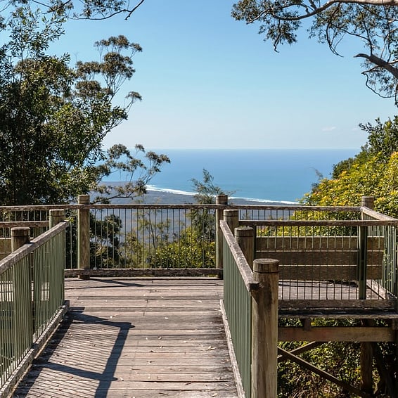 Tourists walking outside the South Burnett Energy Centre