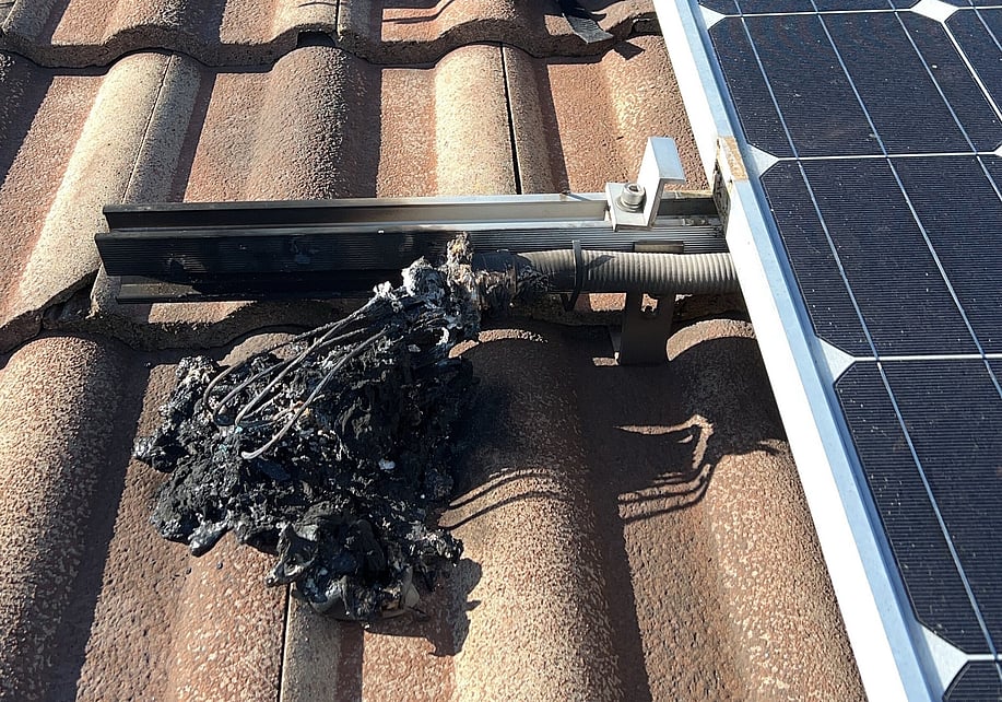 Damaged Isolation switch at ACT Smart Electrical and Solar