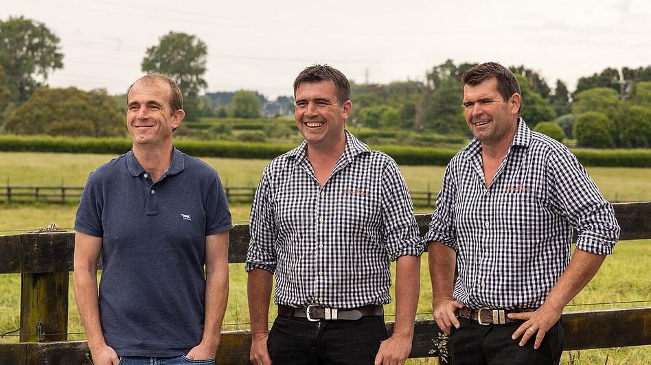 Pictured left to right: Leigh, Dean and Sean Hawkins