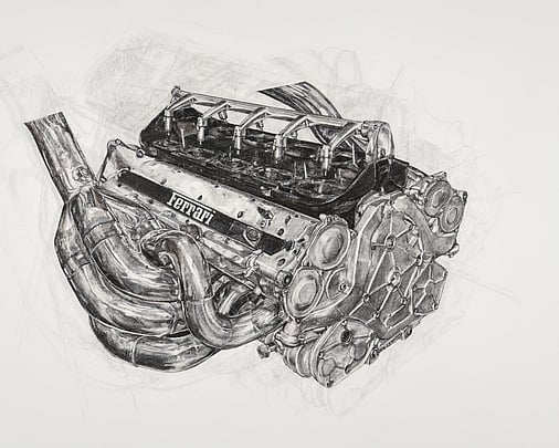 Ferrari F1-2000 Tip 049 V-10 Engine