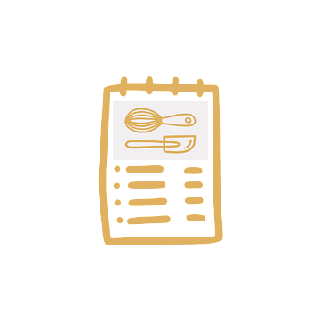 Hand drawn recipe card