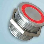 Natural aluminium piezo switch with LED ring