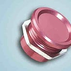 Red anodised aluminium piezo switch