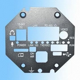 Screen printed metal backplate