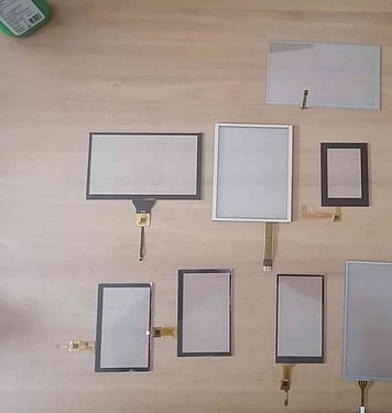 A selection of capacitive touchscreen samples