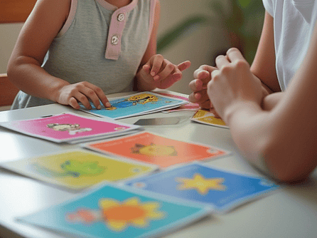 Speech pathologist providing communication therapy to a child