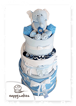Nappycakes Blue Elephant