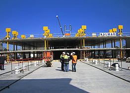PTG Suspended floor slabs under construction