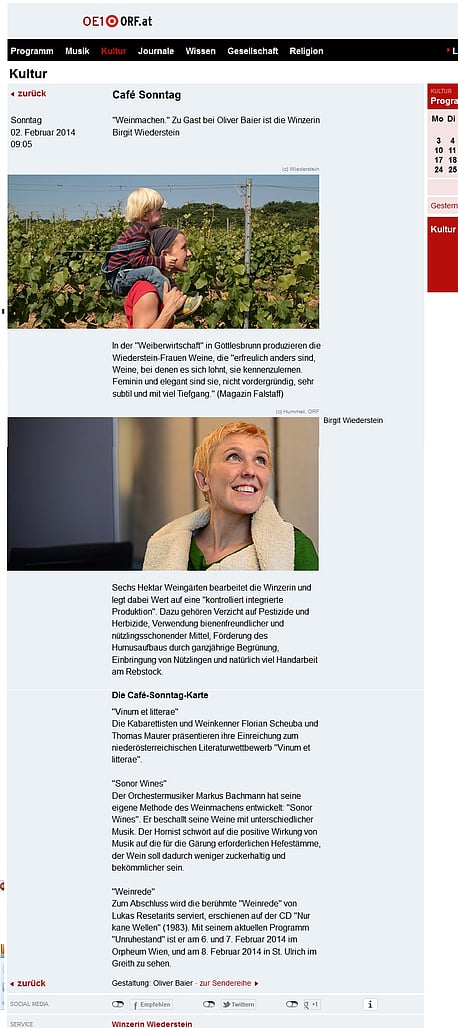 Austria Orf Cafe am Sonntag