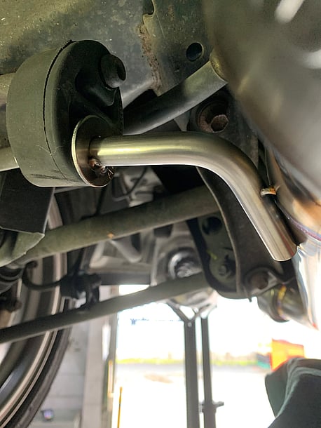 Use washers and stitch weld them to your exhaust mounts to help the exhaust system stay in place long term, if the hangers are not tight on the rod they can slip over time and mis-align the exhaust