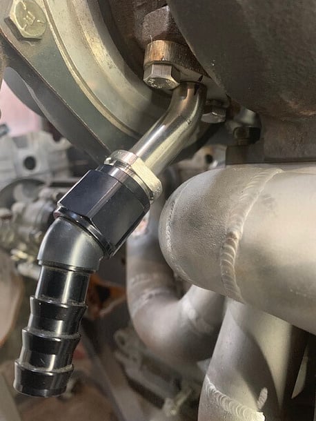 With the tube fittings the angle can be greatly reduced