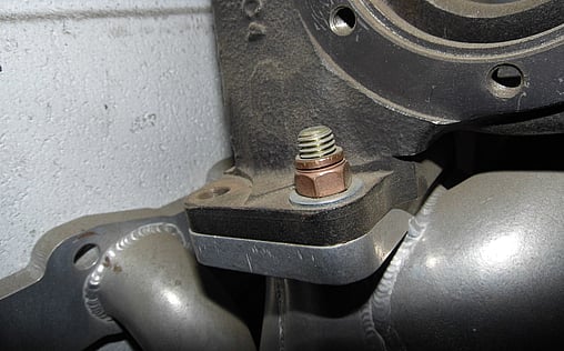 copper locknut installed