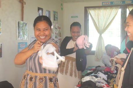 Happy students at St Josephs, Tonga