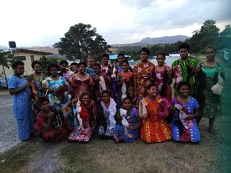 Students at Ba High School, Fiji