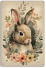 Bunny Tin Sign - 30 x 20cm-PRICE $19.99- - - - - - - - - -ADD TO CART >