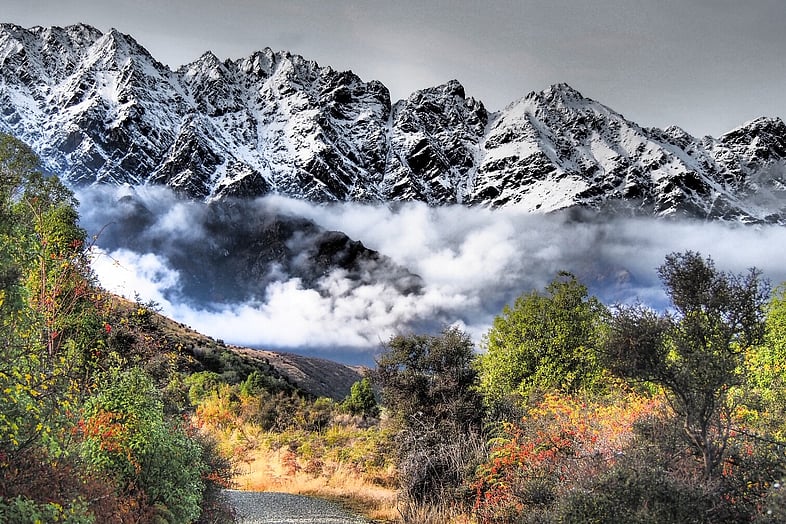 Remarkables Autumn Snow   - 1000mm x 800mm