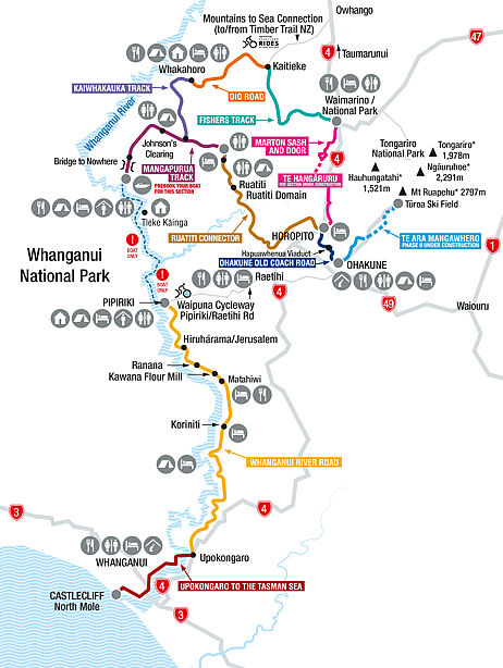 Mountains to Sea - Ngā Ara Tūhono Map