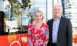 Electric Bus NZ - Auckland CityLINK - Stacey and Mayor Phil Goff