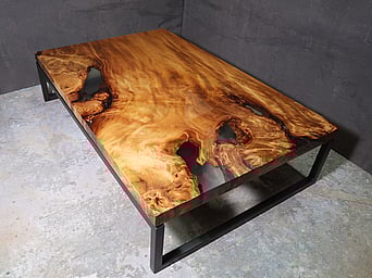 Kauri and resin coffee table